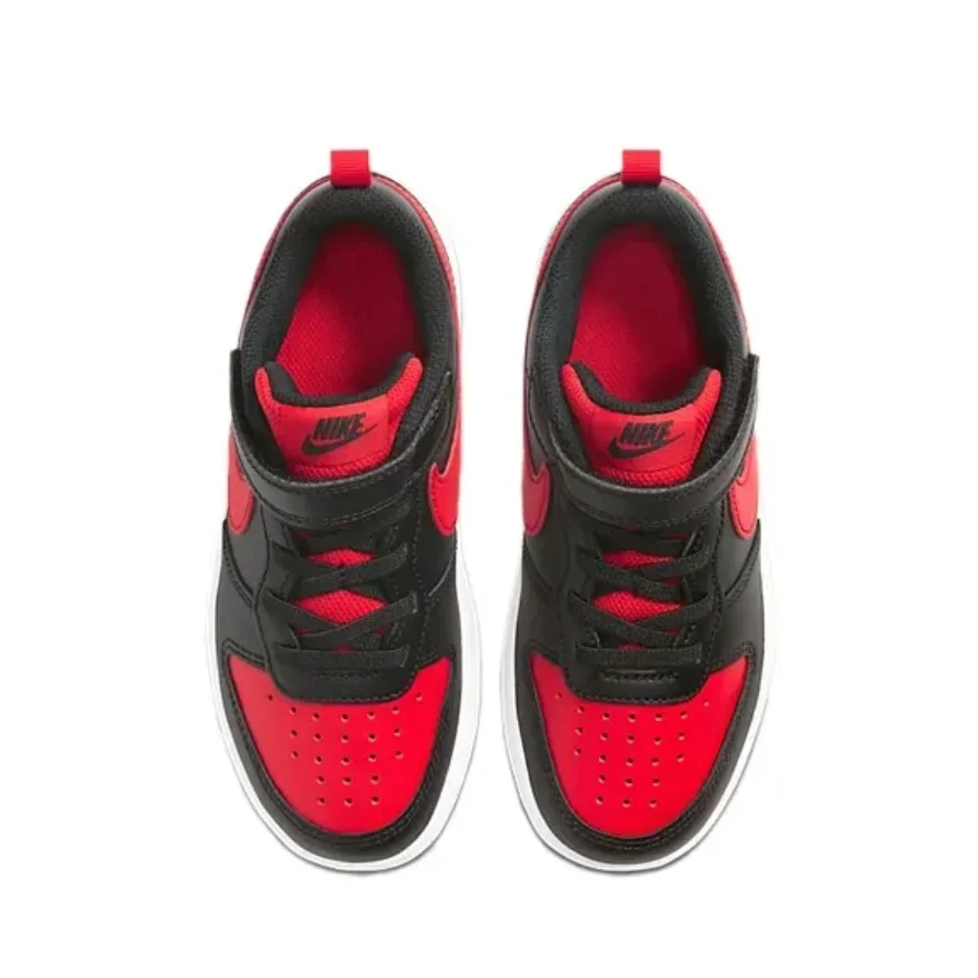 Кроссовки Nike Court Borough Series Low 2 черно-красные детский стиль