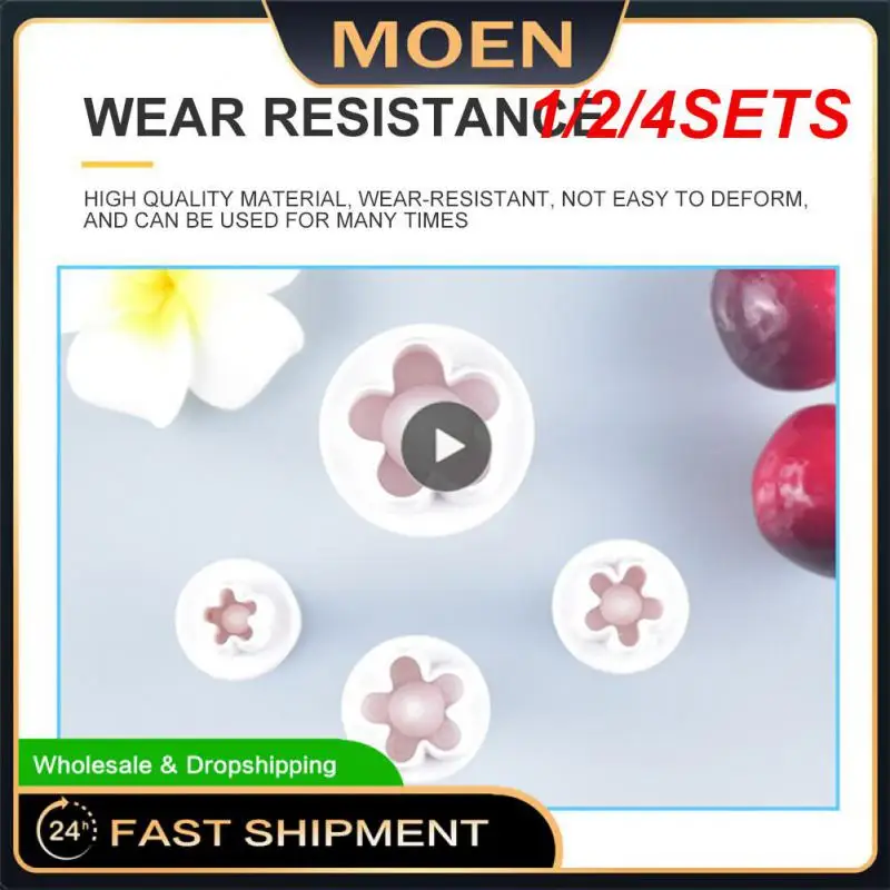 1/2/4 компл. плунжер для цветов сливы форма помадки инструменты украшения