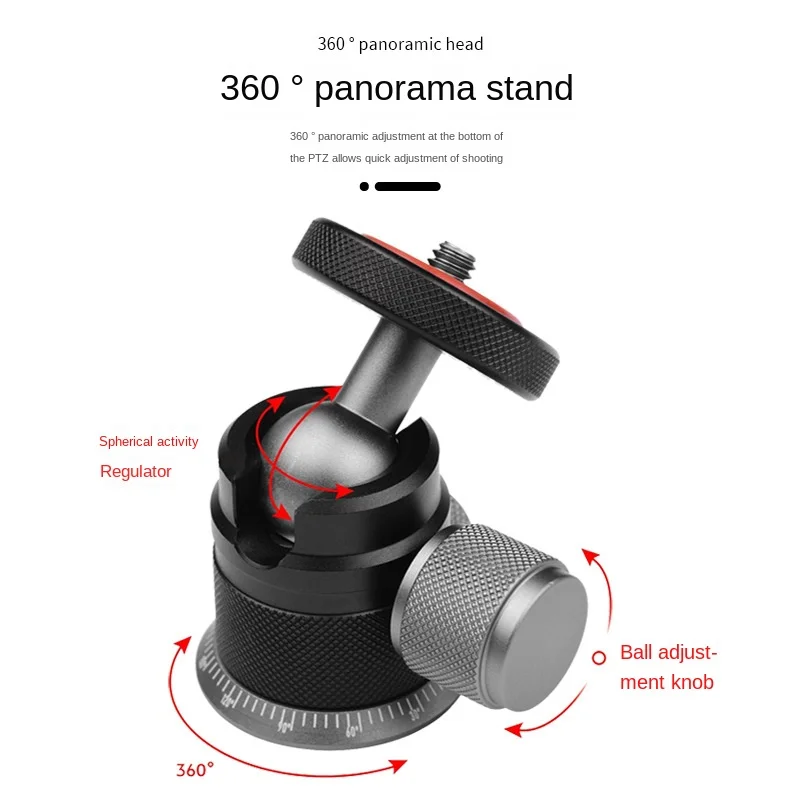 

PTZ spherical 360 aluminum alloy tripod mobile phone base universal stable mini micro single camera PTZ