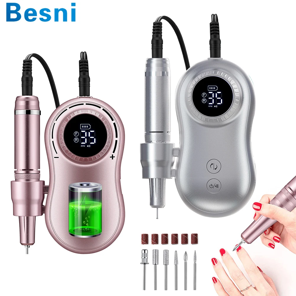35000 RPM Intercom Nail Drill Machine LCD Display Rechargeable Nail Master For Manicure Portable Nail Drill Milling Machine Too