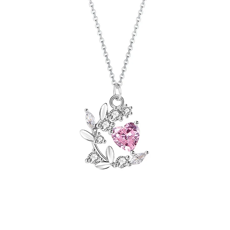 

Женское украшение в виде бабочки BE WILD WITH JOY, ювелирное изделие из серебра 925 пробы с инкрустацией розовым цирконием, цепочка-ожерелье, ювелирные изделия