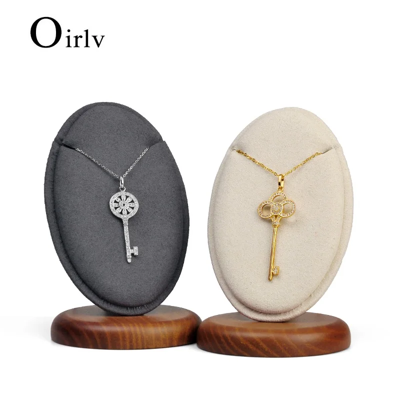 Oirlv Solid Wood Necklace Display Stand Necklace Rack Necklace Organizer Necklace Holder Pendant Stand Jewelry Organizer