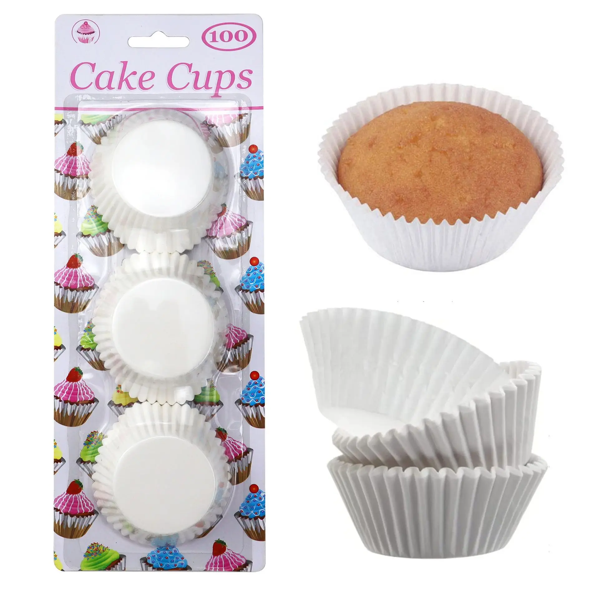 

24 PCS Baking Packaging Paper Cup/Toothpick/Cake Inserting Card/Flag