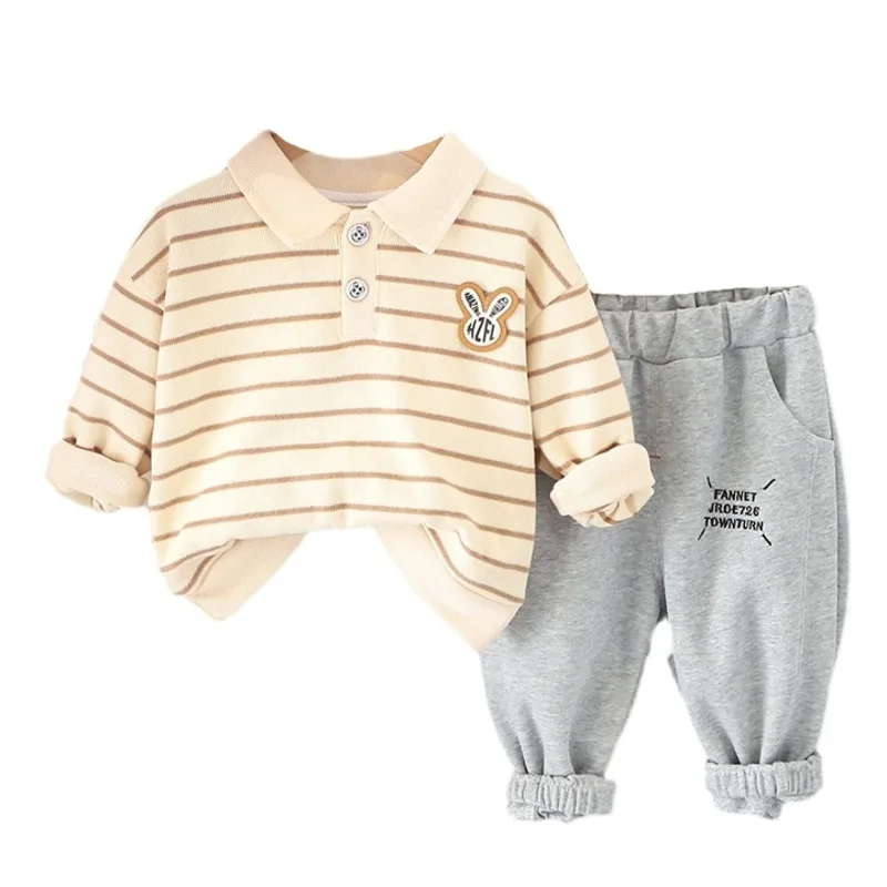 

New Spring Autumn Baby Girl Clothes Boys Outfits Children Striped T-Shirt Pants 2Pcs/Sets Toddler Casual Costume Kids Tracksuits