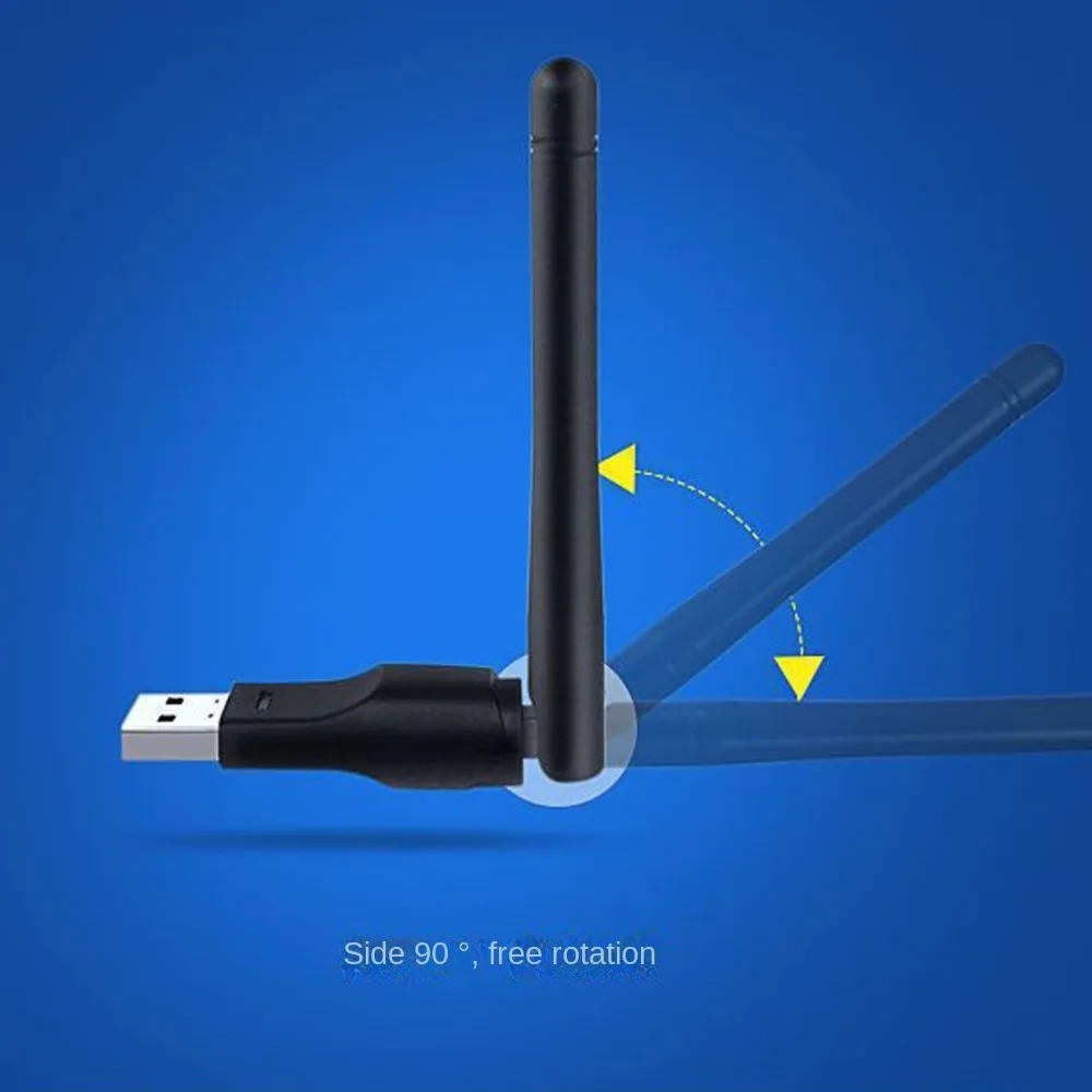Фото Wi-Fi ключ 150 Мбит/с MT7601 Сетевая карта MT7601/8188 USB 150 Мбит/с USB Wi-Fi адаптер Антенна Свободно вращающаяся для компьютера/телефона №4