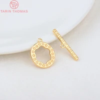 33346 sets o14x16mm t4x19mm 24k gold color plated brass bracelet o toggle clasps high quality diy jewelry accessories