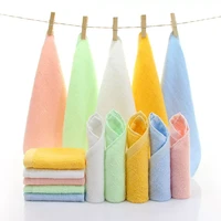 2pcsset 25x25cm bamboo fiber small square towel baby children towel wash face towel