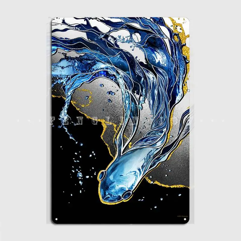 

Металлический плакат с животными и рыбками в виде спирта, клубный домашний настенный плакат, забавная фотография на стену