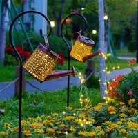 solar garden lights waterproof ip65 outdoor kettle art lamp garden yard christmas decorative outdoor light string