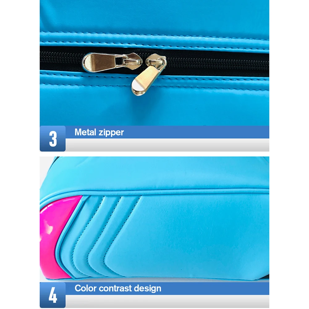 Outdoor Sports Shoes Bag Fashion Golf Shoe Handbag Arge Capacity Bag Zipper Golf PU Storage Bag Lightweight Breathable Handbag