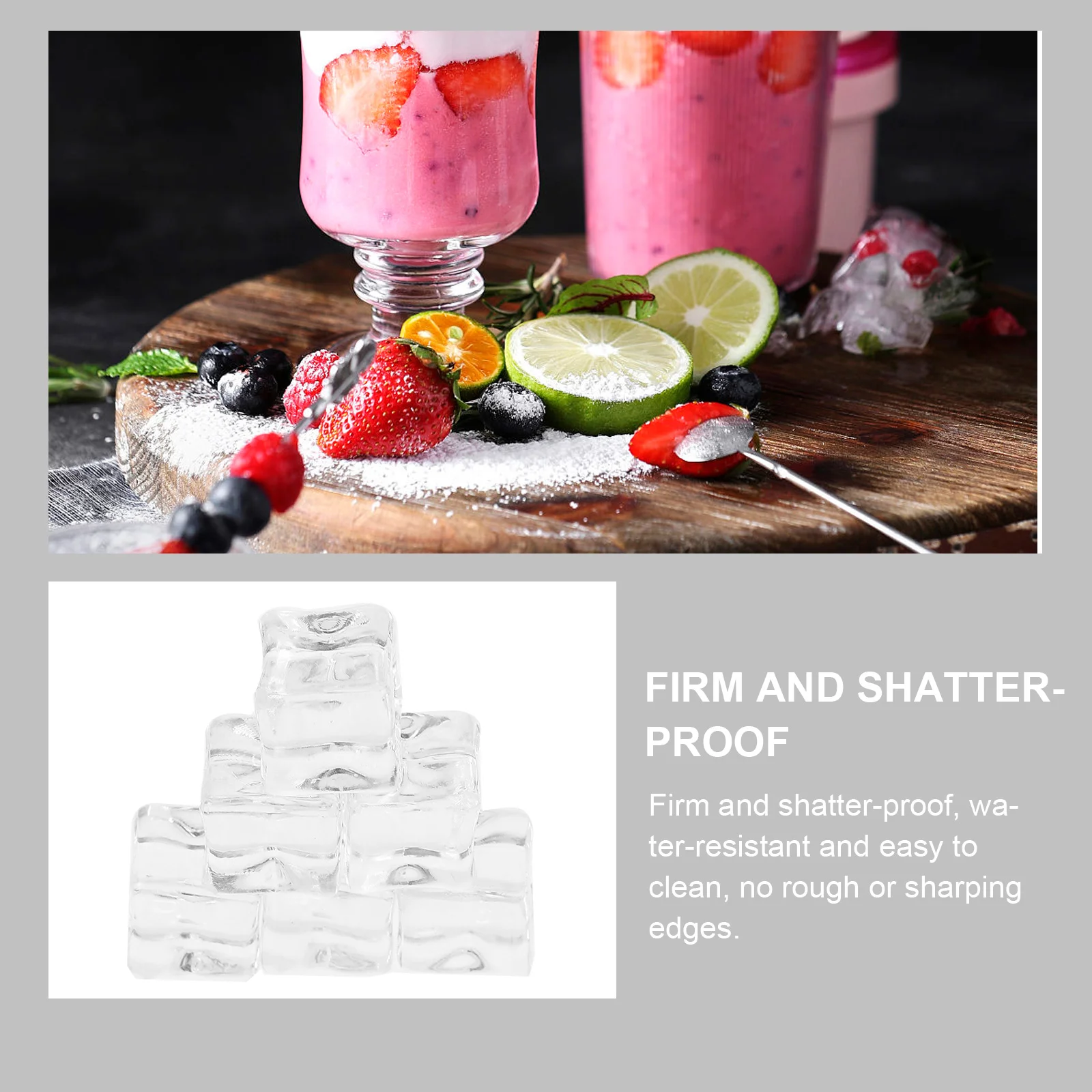 50 шт. прозрачные пластиковые гранулы с имитацией льда многоразовые поддельные