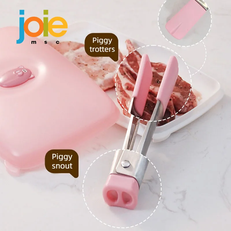 

Кухонные щипцы колючая свинка, силиконовая ручка, зажим для пищевых продуктов, нержавеющая сталь, термостойкий Зажим для барбекю