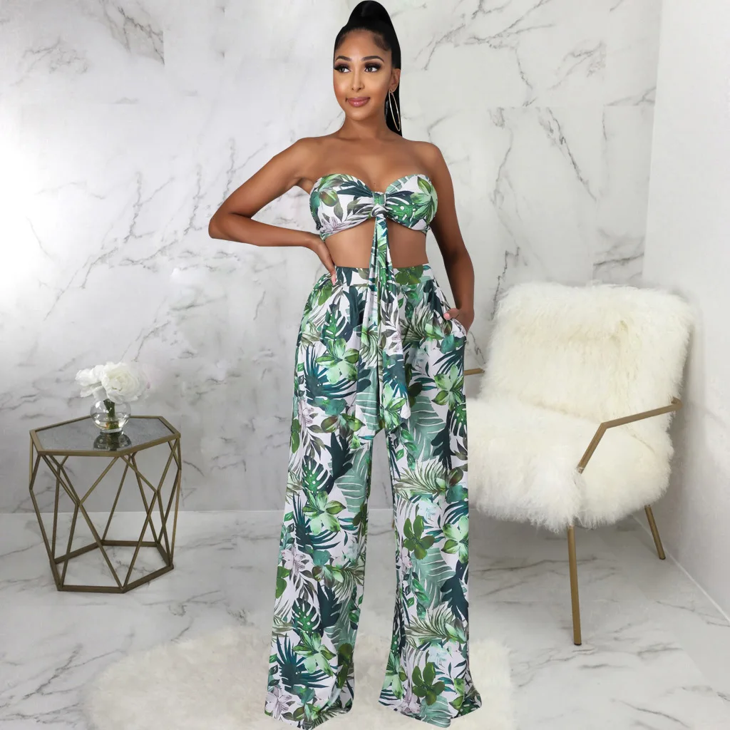 

Комплект из 2 предметов с длинными брюками на завязках без бретелек и шортов со средней талией