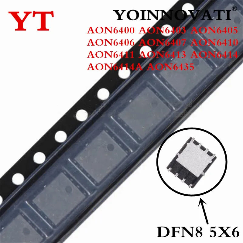 10 шт. 100% новый AON6400 AON6403 AON6405 AON6406 AON6407 AON6410 AON6411 AON6413 AON6414 AON6414A AON6435 DFN-8