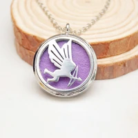2018 foreign trade angel cupid arrow stainless steel glossy perfume diffuser necklace pendant wholesale