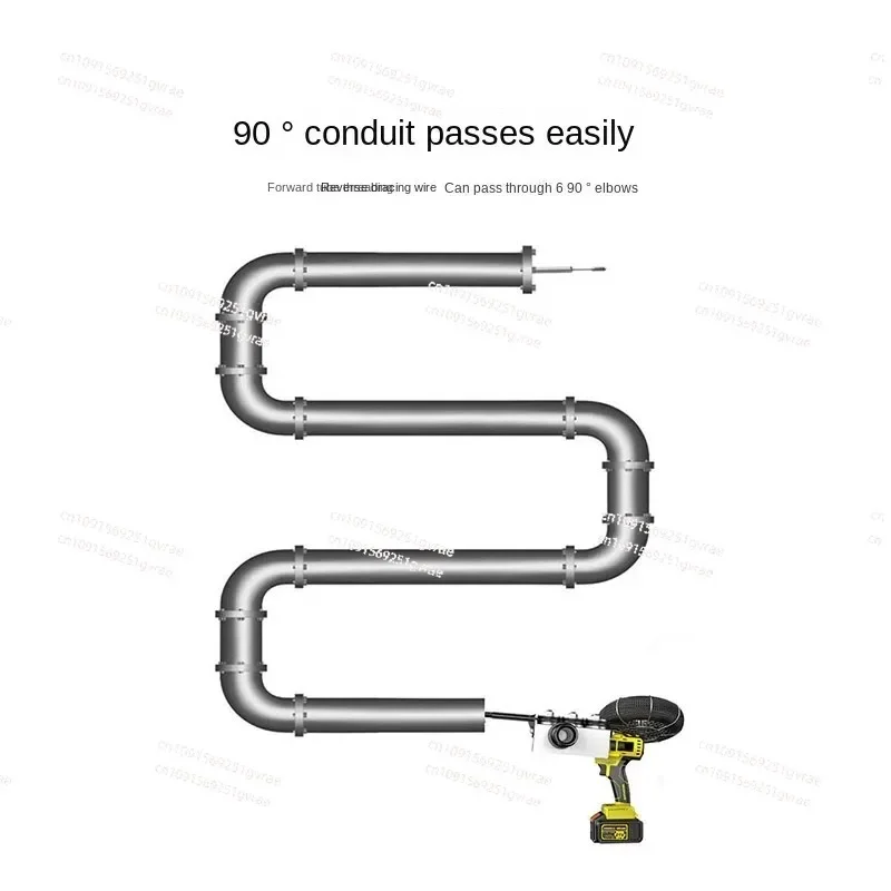 Máquina roscado batería litio 40 м/мин кабель acero electricista automático herramientas экстраción alambre oculto