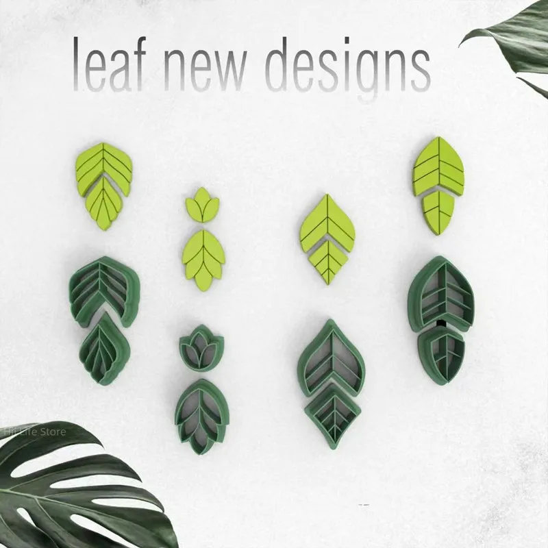 

INS Leaf Earrings Clay Cutter DIY Pottery Ceramic Polymer Clay Jewelry Pendant Die Cutting Mold Creative Hobby Tools Art Supply