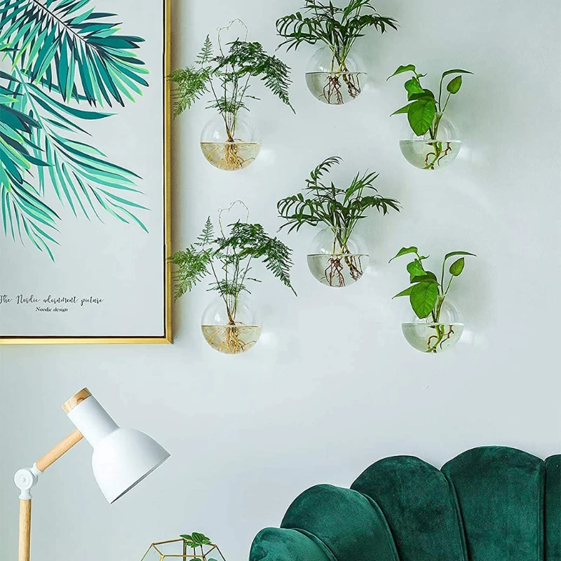 Креативный настенный стеклянный плантатор для гидропонных растений контейнер