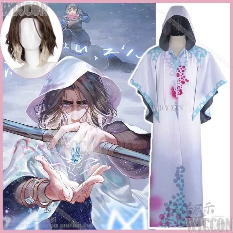 Виктор аниме LOL Arcane S2 косплей костюм халат униформа пальто ведьмы парик мужчина