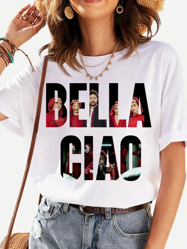 la casa de papel tshirt money heist tees tv series t shirt women t short sleeve house of paper funny female t shirt tops free global shipping