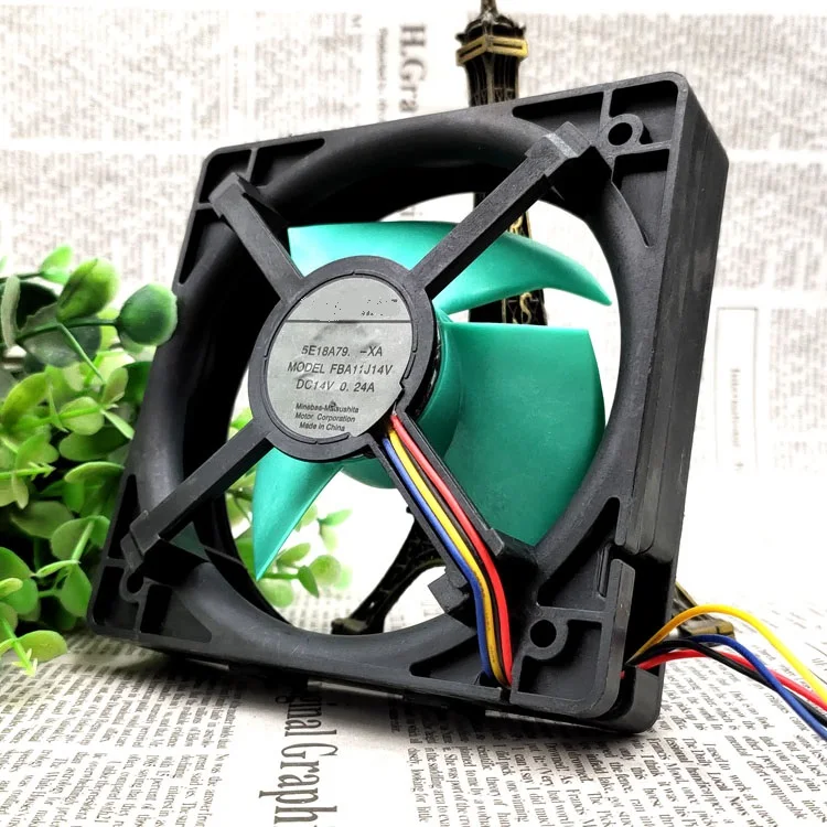 

Новый оригинальный бесшумный вентилятор FBA11J14V DC14V 0.24A 4-проводной вентилятор для рассеивания тепла