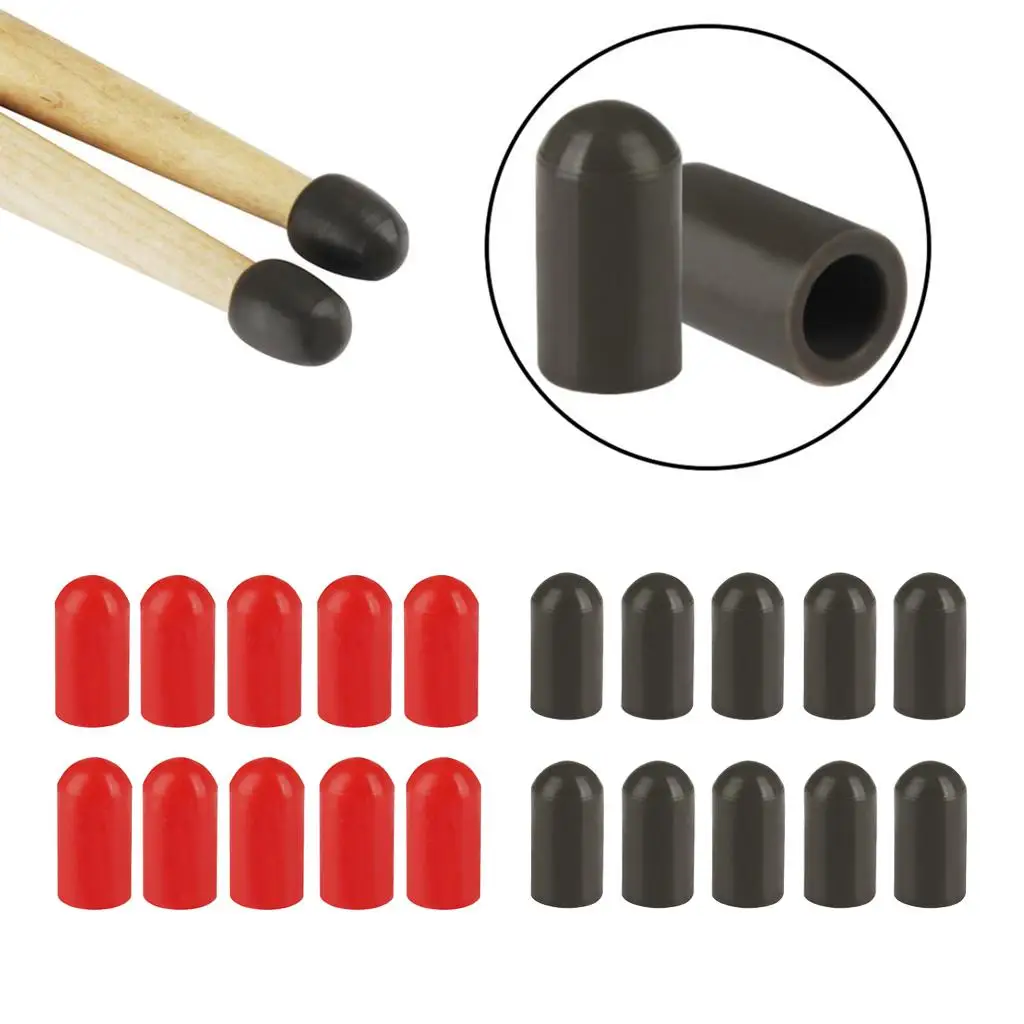 

10 Pieces Silicone Covers Rubber Sleeve Sheath Percussion Accessory