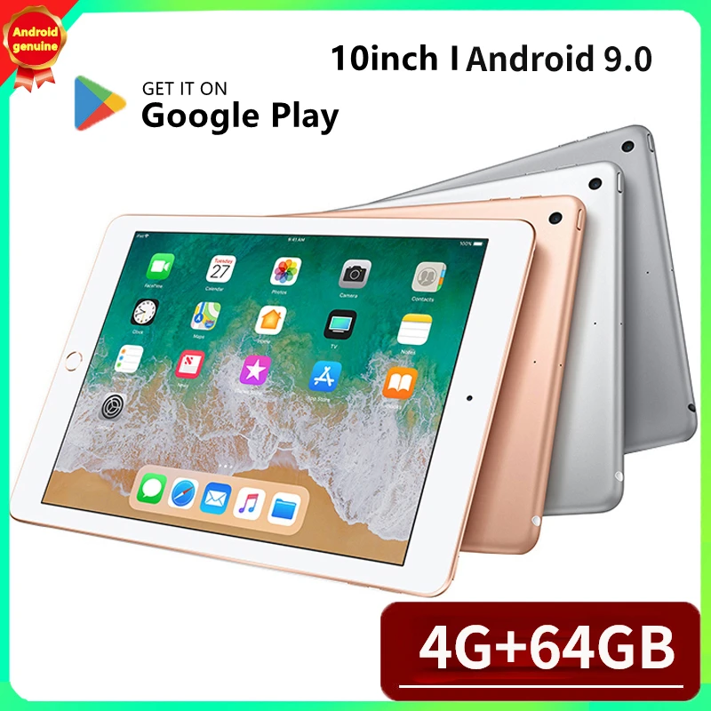 Android 9.0 Tablet PC 10.1 inch Tablet 4GB RAM 64GB ROM Tablet PC 4G Network Dual SIM 8MP Rear GPS WIFI 5000mAh Tablete Sale