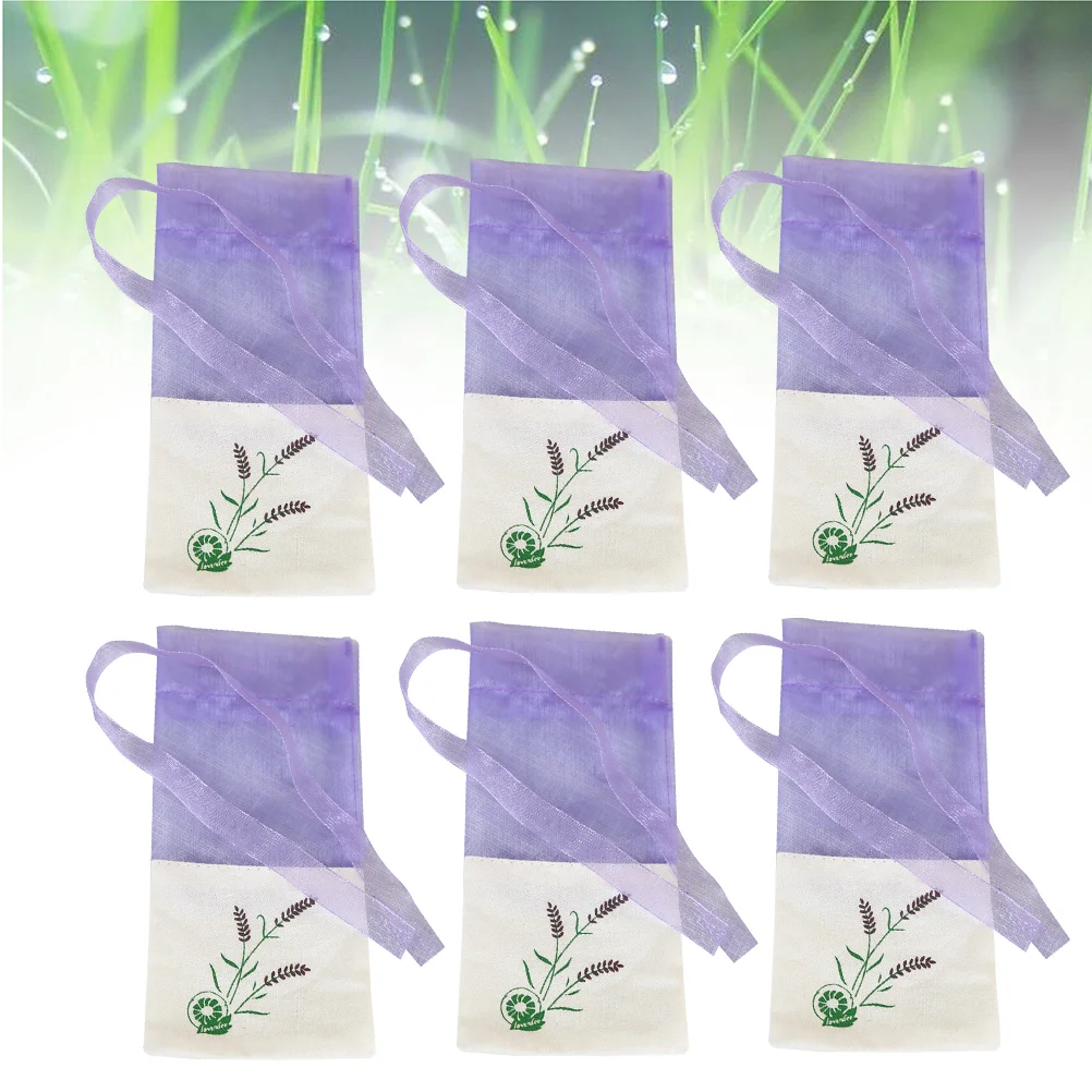 

6 Pcs Lavender Sachet Lavender Scented Sachets Flower Bag Sachets Flower Pouch Lavender Fragrance Bag Flower Sachet Bags