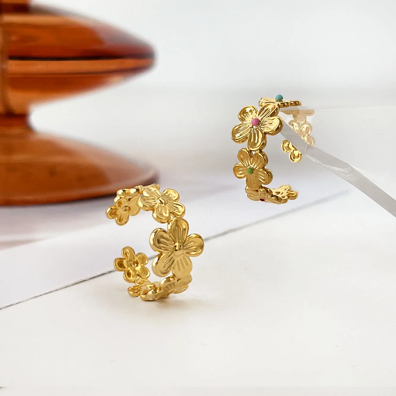 GHIDBK Изысканные Простые Кольца Из Нержавеющей Стали Для Женщин