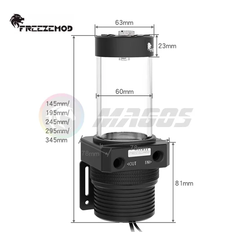 FREEZEMOD PC AIO резервуарный насос интеллектуальный с ШИМ-контролем и магнитной