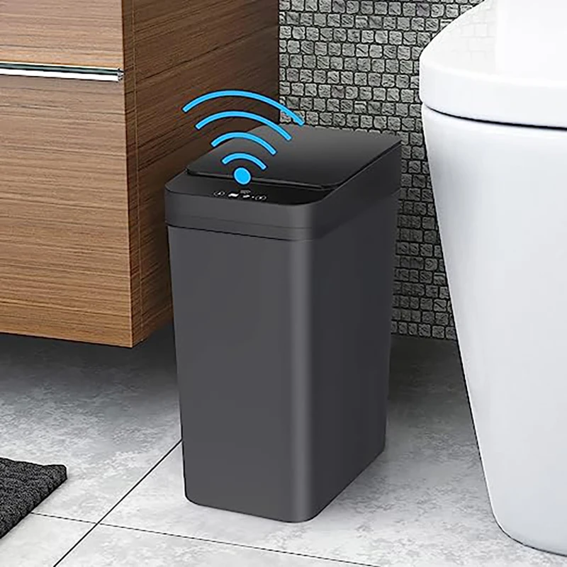 Waterproof Automatic Sensor Garbage Can For Bathroom Kitchen Toilet Motion Sensor Trash Can Smart Home