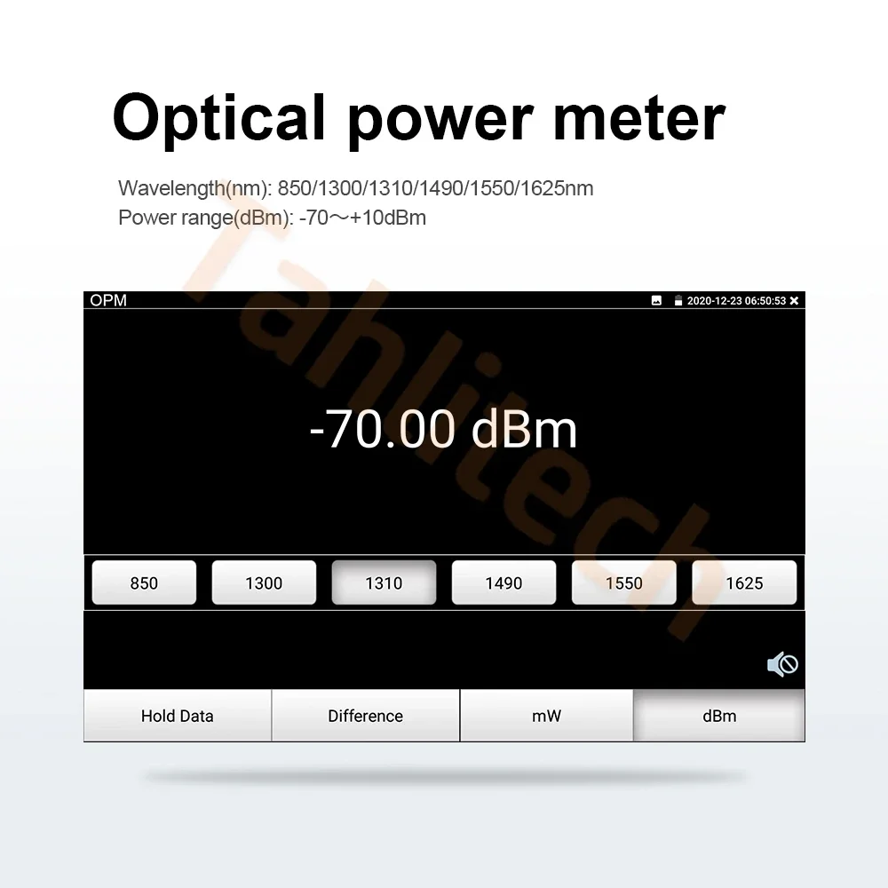 Фото MOT-51 Мини OTDR Активное волокно Live Test 1550 нм 1610 нм 24/26/28 дБ Оптический рефлектометр Сенсорный экран OPM OLS VFL Тестер OTDR №4