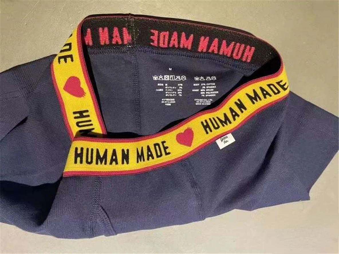 Human Made Boxer Shorts Men Women 1:1 Waist Heart Logo Boxer Shorts Human Made Casual Cotton Shorts