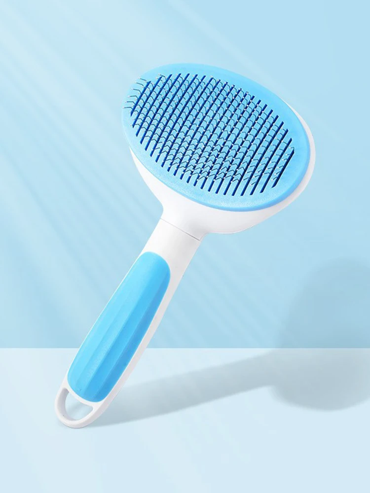

1Pcs Self-cleaning Slippery Brush Dog Cat Grooming Brush Gently Removes Loose Undercoat Pads And Tangled Hair