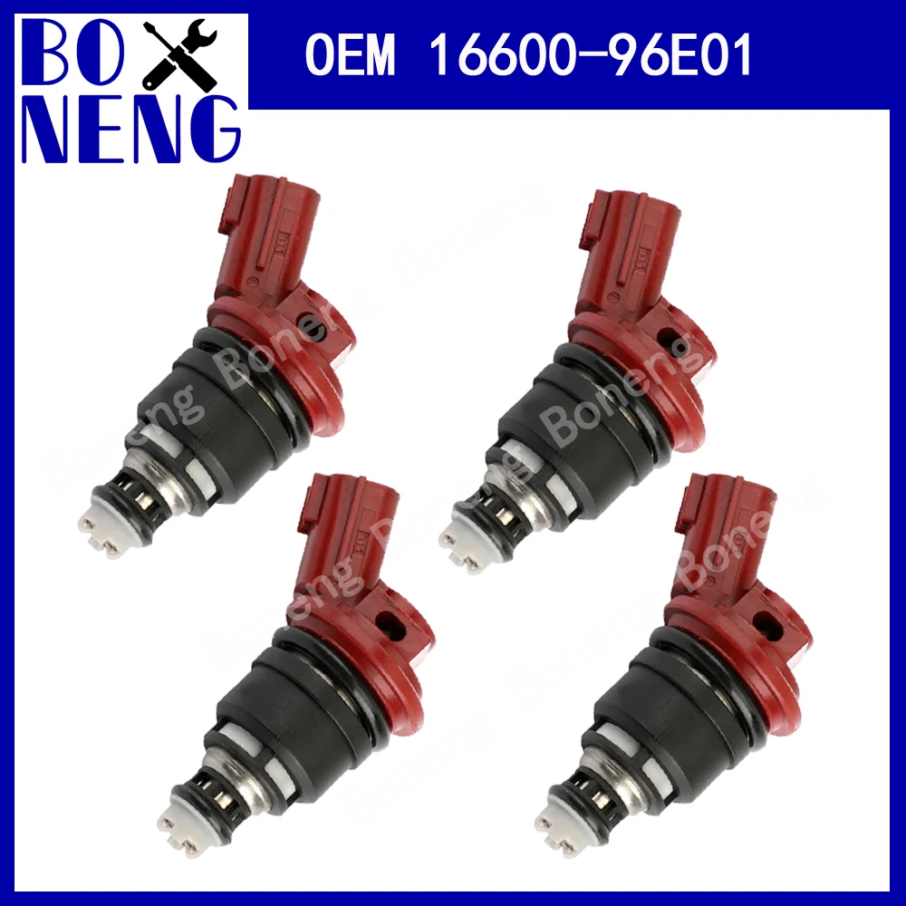 Фото 4 шт./лот OEM 16600-96E01 топливная форсунка 16600-96E01 62027 для Infiniti I30 1996-1999 Nissan Maxima 1992-1999 FJ285 84218114 №1