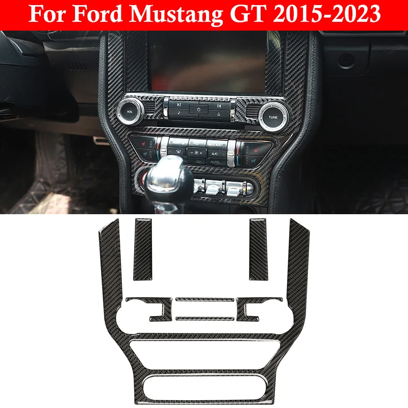 Для Ford Mustang GT 2015 2016 2017-2023 углеродное волокно черный автомобильный центральная