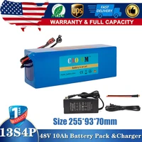 13s4p 48v 10ah lithium battery pack for bicycle modified electric bike battery 500w 750w 1000w 1200w box cell 18650 with charger