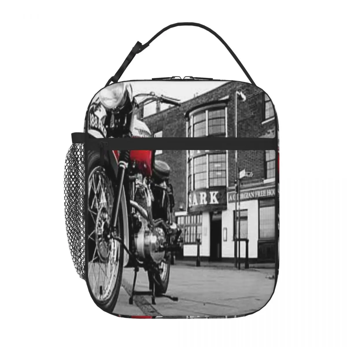 

The Trophy Tr5 Motorcycle Mark Rogan Lunch Tote Lunchbag Thermal Lunchbox Thermal Lunch Bag