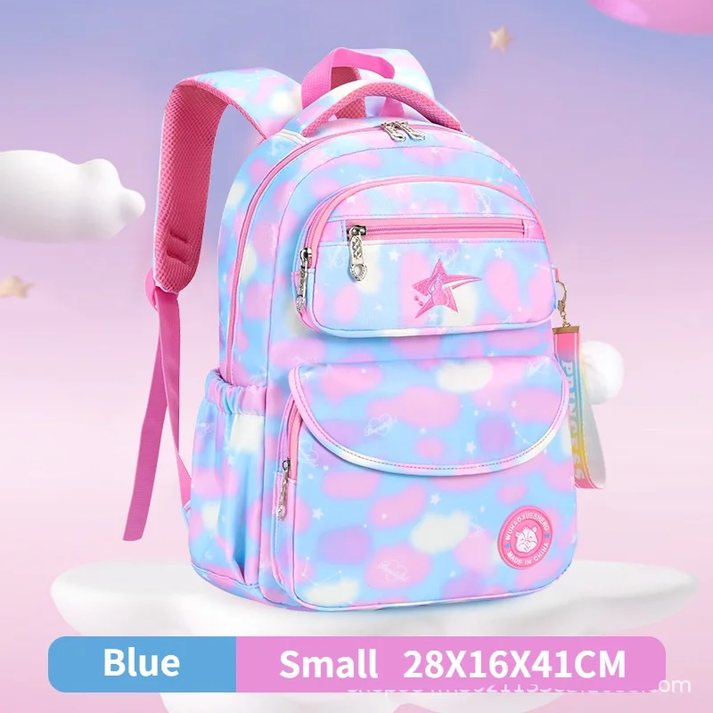 Starry Sky Primary Girls Princess Sweet Comfortable Backpacks New Grade 1-6 Children Students Large Capacity Fashion School Bags