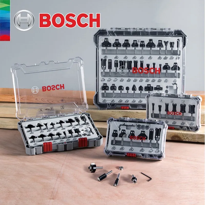 

Набор фрез Bosch с твердосплавным хвостовиком, 6/15/30 шт.