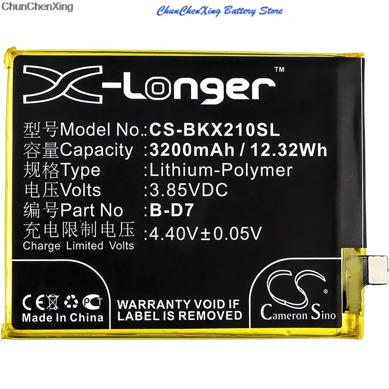 

Cameron Sino 3200mAh Battery B-D7 for BBK/VIVO 1725, 1728, X21, X21 UD, X21 UD Dual SIM, X21 UD Dual SIM TD-LTE, X21A, X21UD A
