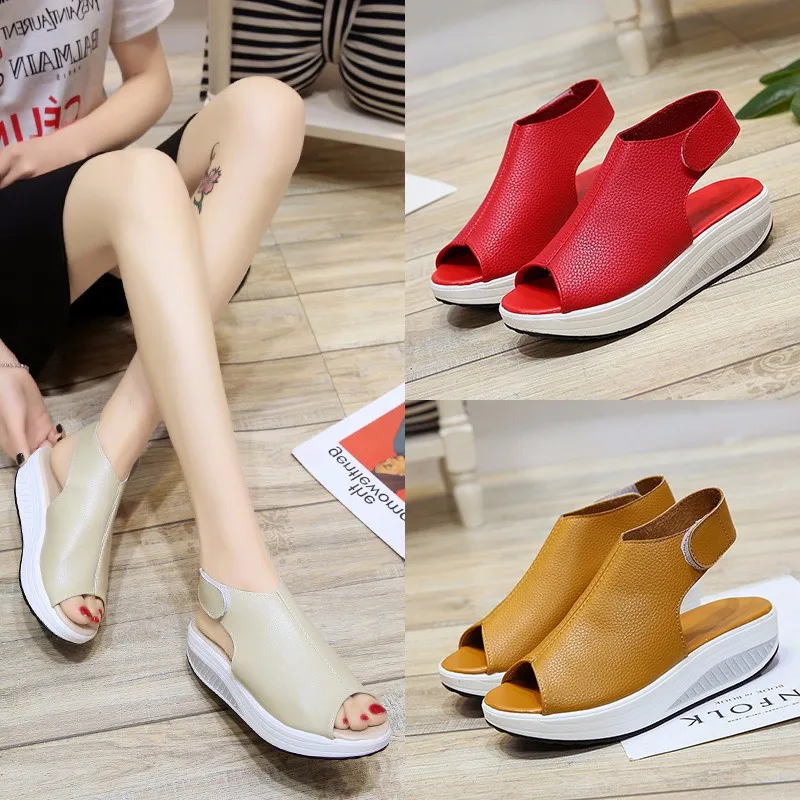 New Women Sandals Summer Casual Plus Size 35-43 Women Wedges Shoes Soft Female Multi-Colors Fashion Platform Lightweight Shoes
