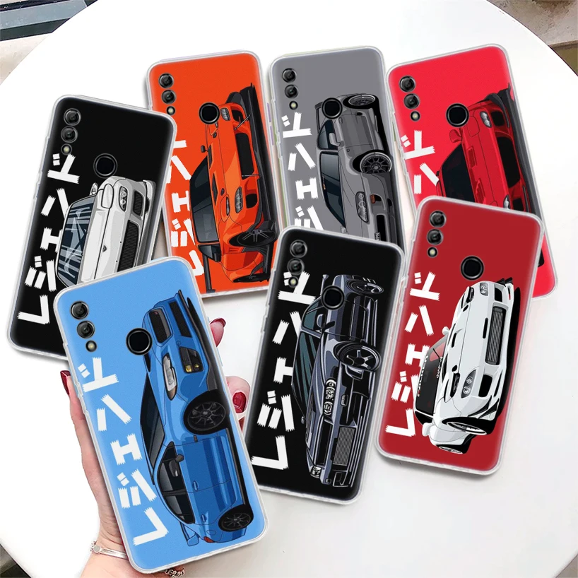

JDM Tokyo Drift Sports Car Coque Phone Case For Huawei Honor 8A 8S 8X 9X 10 Lite 9 20 Pro Y5 Y6 Y7 Y9S P Smart Z 2019 2021 Soft