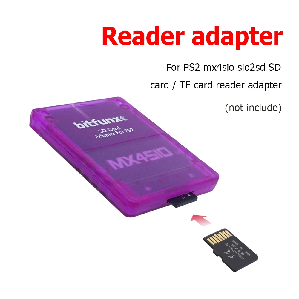 Прозрачный кардридер для PS2 MX4SIO SIO2SD консоли безопасная цифровая TF программа