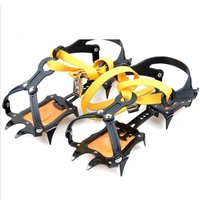 10 teeth claws crampon snow ice climbing walking hiking equipment winter snow spikes ski ice shoe covers steel grippers cleats