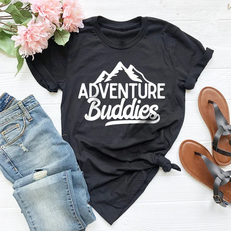 

Matching Camping Shirts, Camping Family Travel Adventure Buddies, Nature Lover Hiking Friend Vacations 100% cotton Unisex Shirt