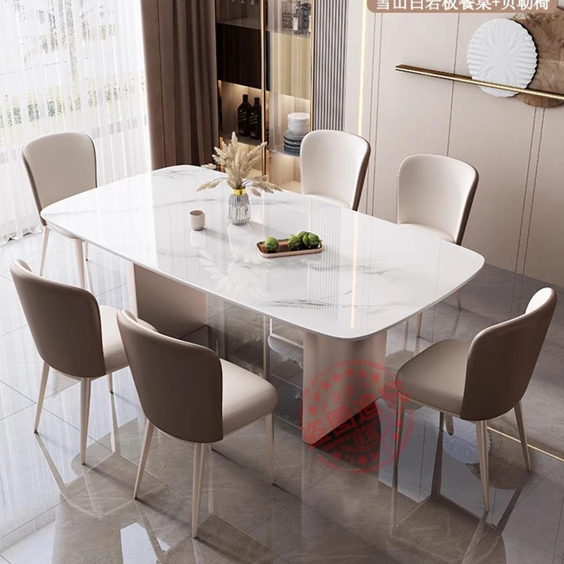 Рабочий стол для кафе Мраморная обеденная комната прямоугольные роскошные