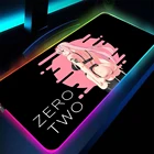 Встроенный в французский коврик для мыши RGB Zero Sexy Girl, Настольный коврик для мыши для ноутбука XXL, игровой коврик для мыши со светодиодной клавиатурой