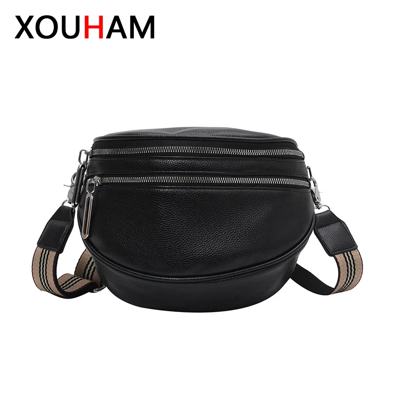 

XOUHAM Banana bag Chest Bag for Women Large Capacity Travel Crossbody Female Half Moon Belt Bag Ladies Daily Street Fanny Packs