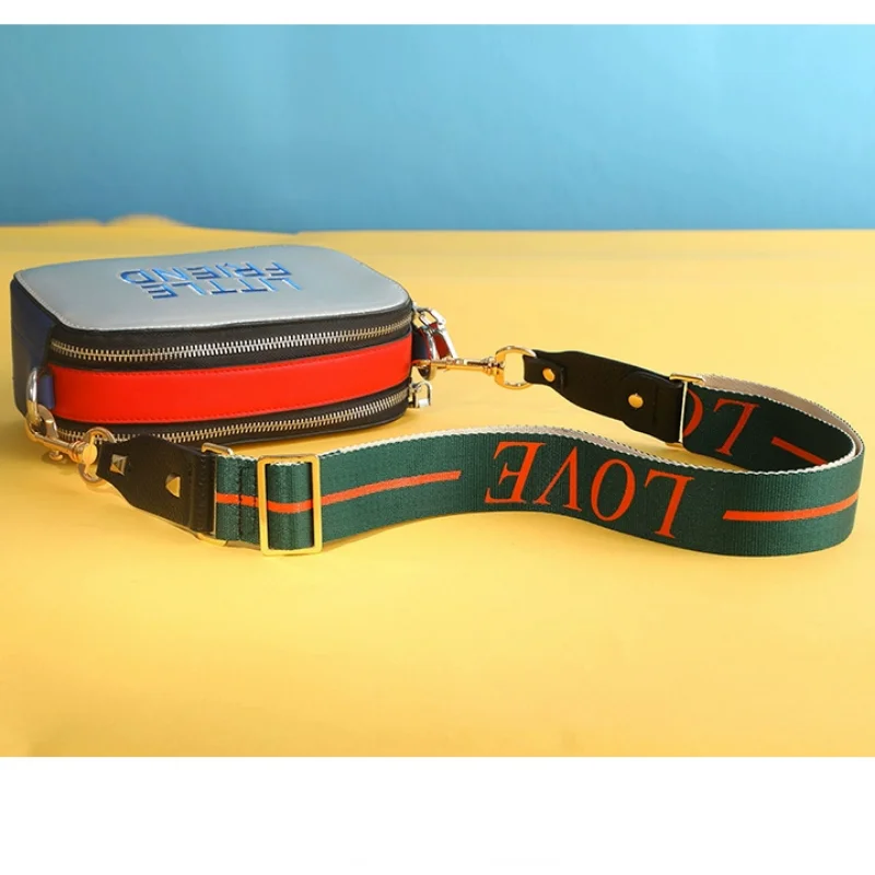 3.8cm Wide Women Fashion Shoulder Bag Strap Adjustable Replacement Messenger Purse Crossbody Belt Love Pattern Nylon Bag Parts
